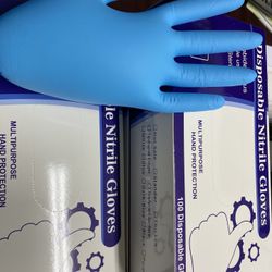 Blue Nitrile Gloves 100 Pc $ 12 for Box