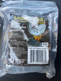 Home-Flex Pressure Test Gauge 15 PSI