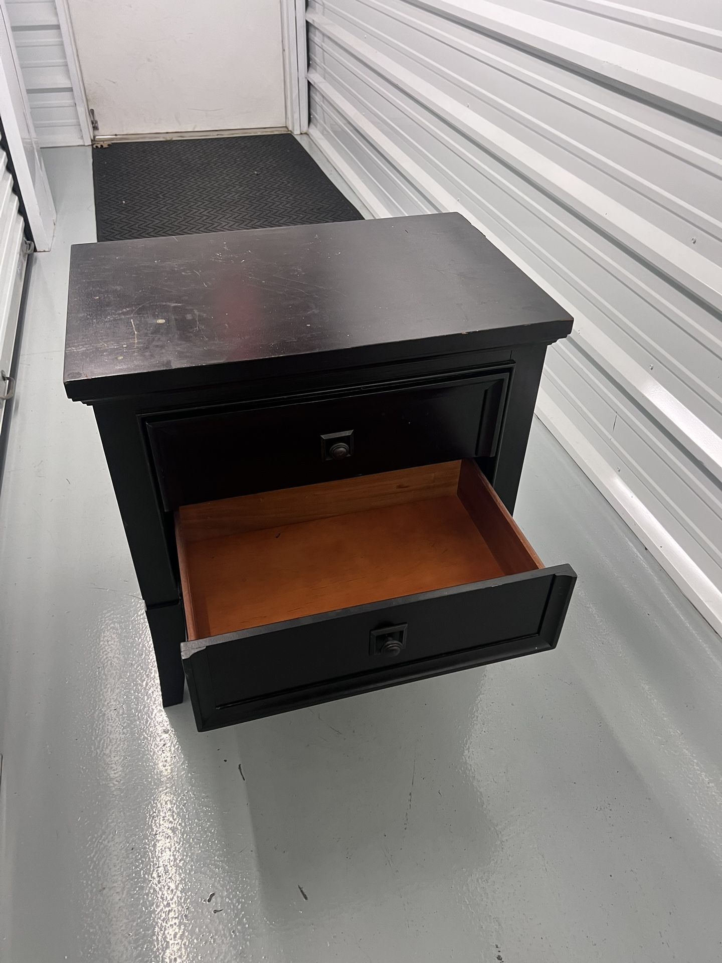 Heavy-Duty Dark Brown 2-Drawer Nightstand – $60 (Only 1 Available)
