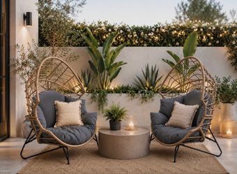 2 egg chairs
