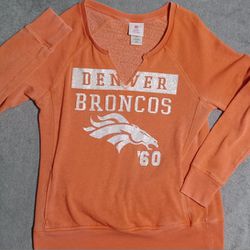 Women's Size  XL XLARGE Denver Broncos Sweatshirt Orange 