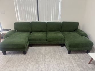 Modern green sectional sofa