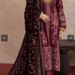 New Nureh Winter Embroidered Salwarkaneez Xl 
