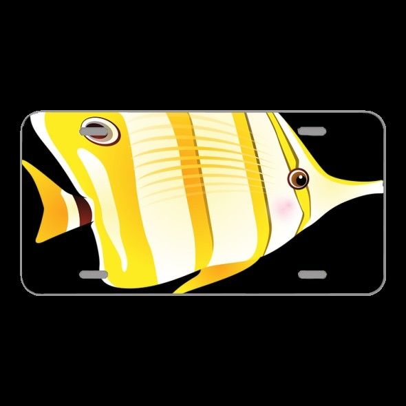 License Plate Novelty Car Front Fish Tropical Fish Sea Exotic Fish
