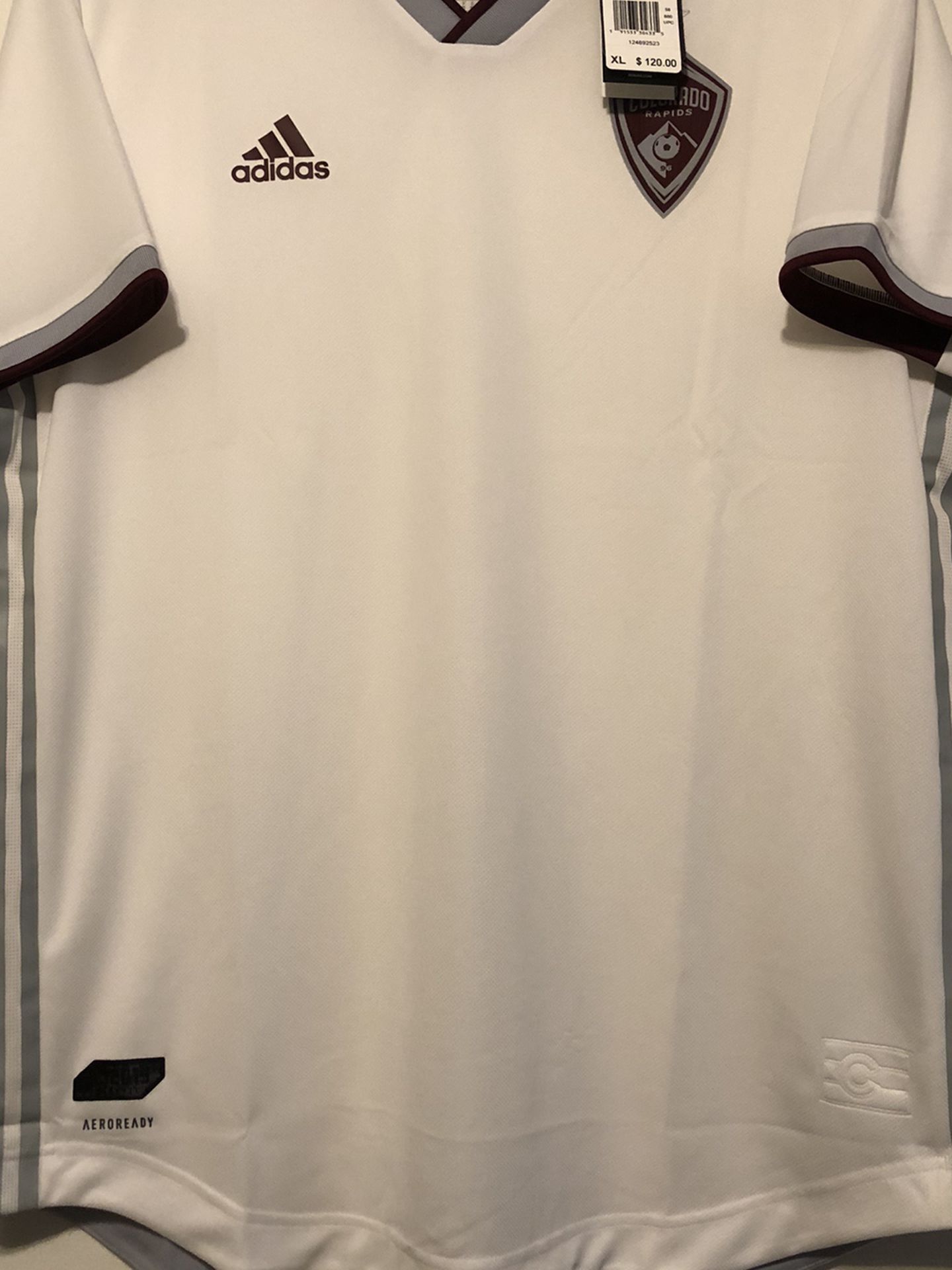 Adidas MLS Authentic Colorado Rapids Jersey GE5932 White 2019 | Men's Size XL