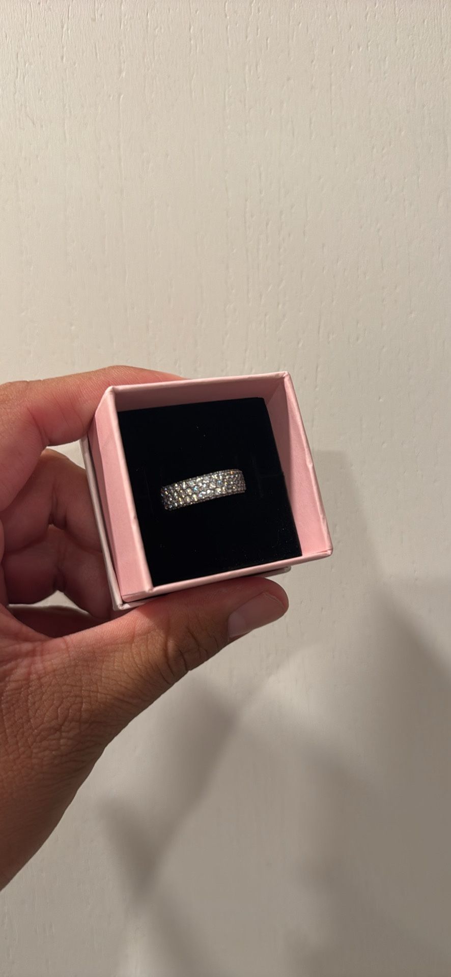 Pandora sterling silver ring with cubic diamonds