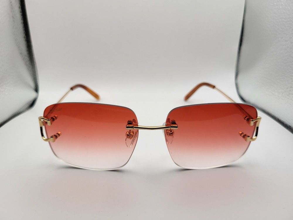 Cartier Glasses Rimless(Red)