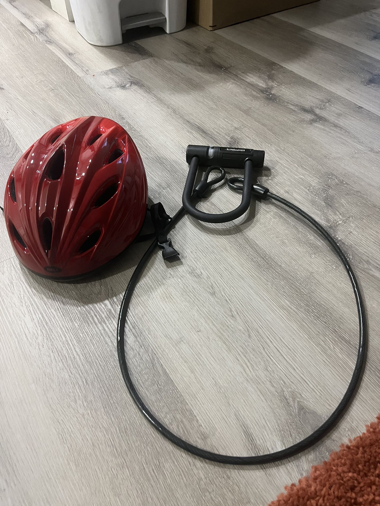 Adult Bike Helmet And U Lock
