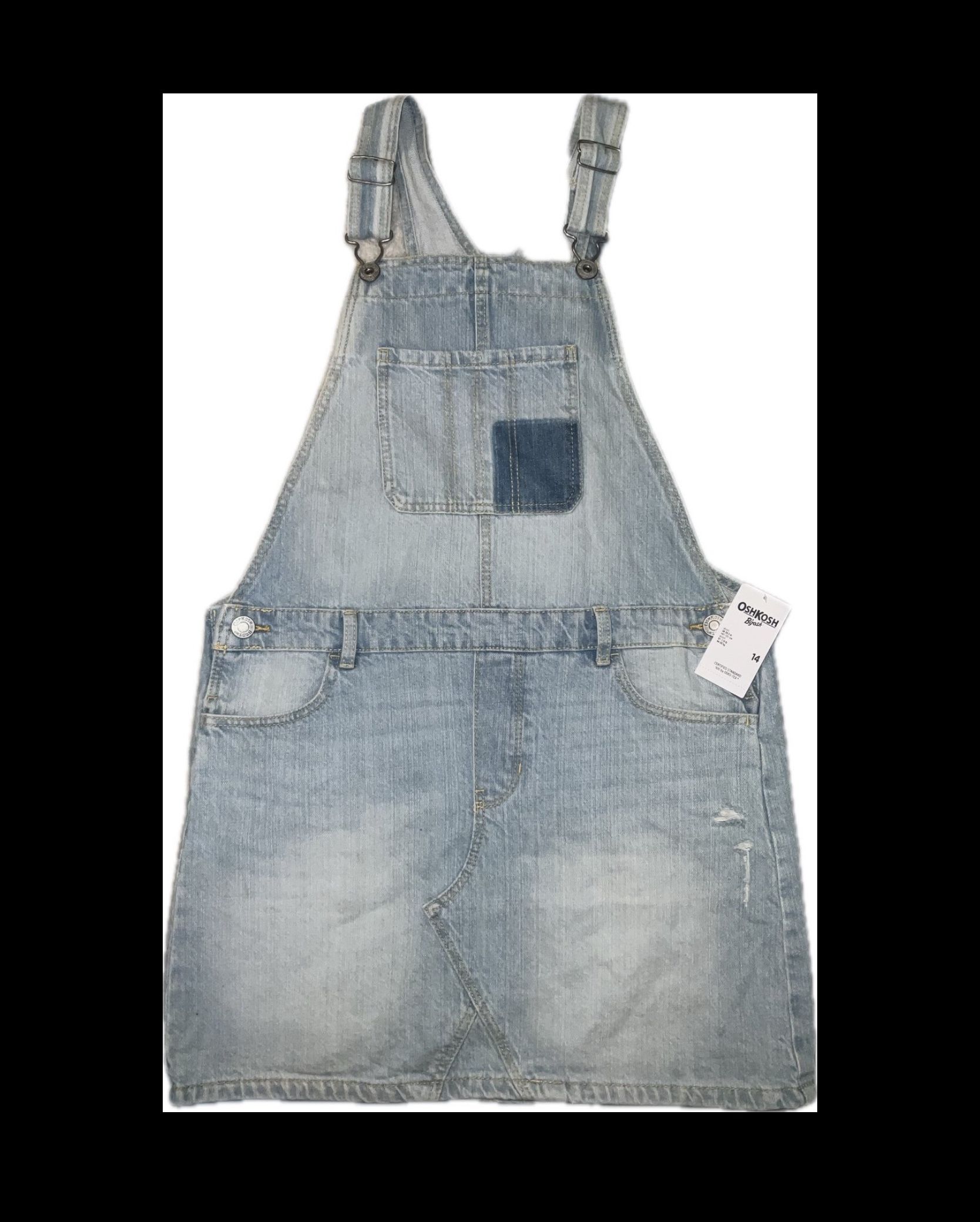 Oshkosh Girls Overall Dress Jean Size 14