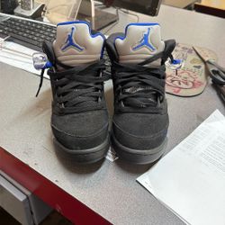 Black And Blue Jordans Size 5Y