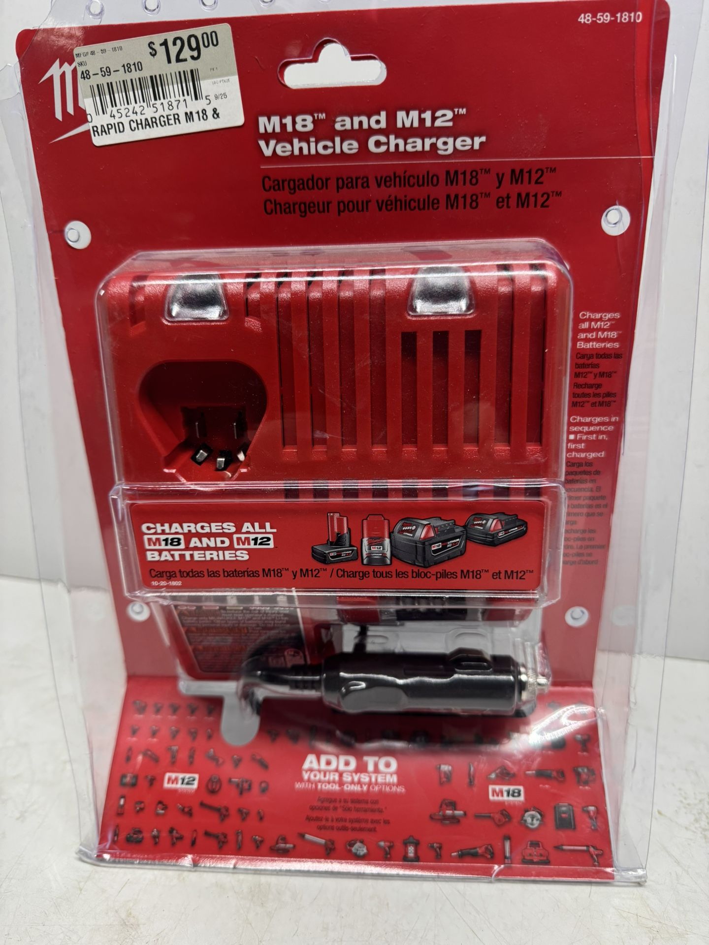 New Milwaukee M18 And M12 Vehicle Charger. You Must Pick Up 