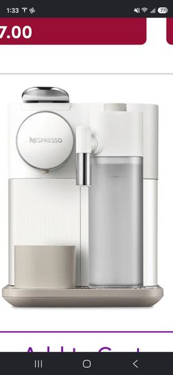 Nespresso Gran Lattissima Espresso Machine by De'Longhi in the Silky White colorway.