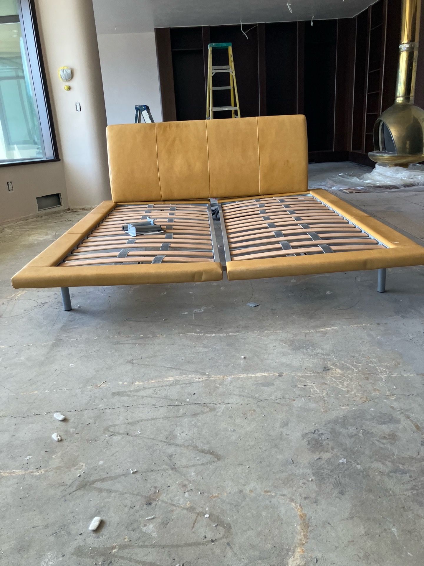 King/Cal king Leather Bed frame
