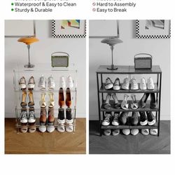 4-Tier Acrylic Shoe Rack