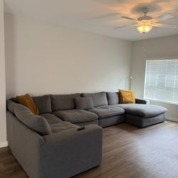 Sectional couch - gray