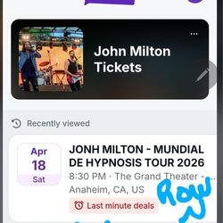 2 BOLETOS PARA JONH MILTON 