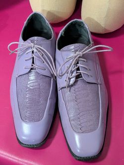 Men's Lavender Dress Shoes with Exotic Print