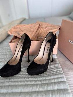 Miu Miu black suede pumps