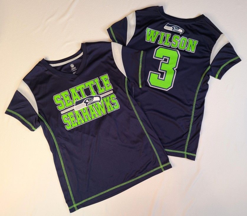Seattle Seahawks RUSSELL WILSON 3 Girls Top Shirt M, L