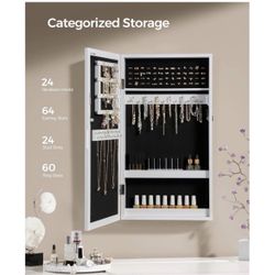 Wall-Mounted Space Saving Jewelry Storage Organizer,