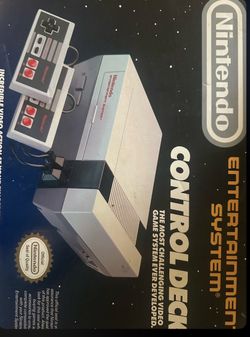Original Nintendo NES Control Deck — Complete in Box, Working, 2 Controllers, Styrofoam Insert