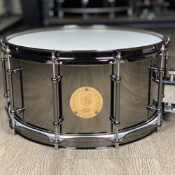 SJC Custom Drums Limited Edition 7x14 Steel Snare Drum Black Nickel