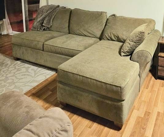 L shape sectional couch sofa with full size pull out bed 