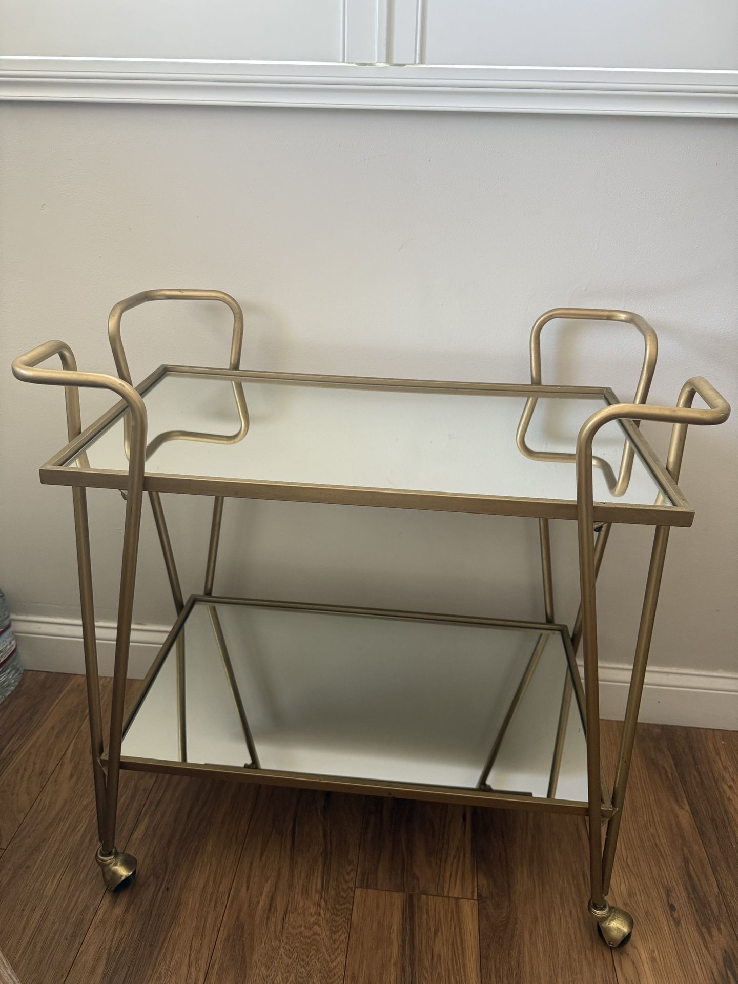 Brass & Mirrored Bar Cart