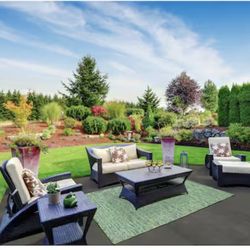 Braided Geometric Pattern Polypropylene Rectangular Indoor and Outdoor Area Rug