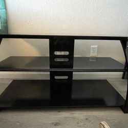 Black Glass Tv Stand