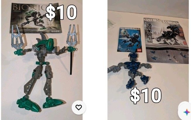 LEGO Bionicle Rahkshi Lerahk And  Matoran of Metru Nui Vhisola - 2004  $10 Each I Have 20