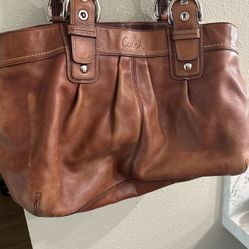 Leather vintage Coach purse