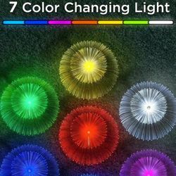 2pcs Solar Flower Lights Outdoor Decorations Waterproof Solar Yard Lights 7 Color Changing, Solar Garden Lights Outside Decor For Pathway Pat