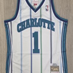 MITCHELL & NESS NBA Charlotte Hornets 1999 Baron Davis #1 Swingman Jersey Mens Size Medium NWT 