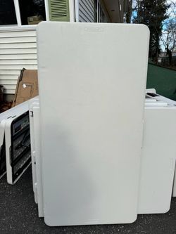 Lifetime Adjustable Height Table, 48"W x 24"D x 24-34"H, Almond