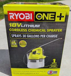 Ryobi 18v Lithium Ion 1 Gallon Cordless Sprayer Kit W/ Battery & Charger