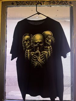 Liquid Blue Gangster Skeletons t shirt