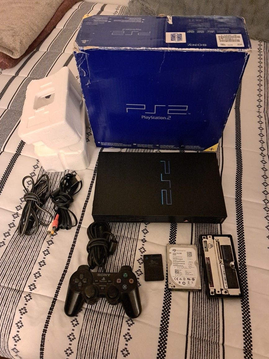 PS2 Phat CIB Modded 500gb Sata Hdd 380+ Games