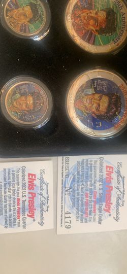 Elvis Presley Colorized 2002 Coin Collection Set
