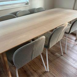 IKEA Lisabo Table and Green Karlpetter Chairs