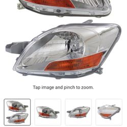 2010 Toyota Yaris Headlight Assembly Without Sports Package