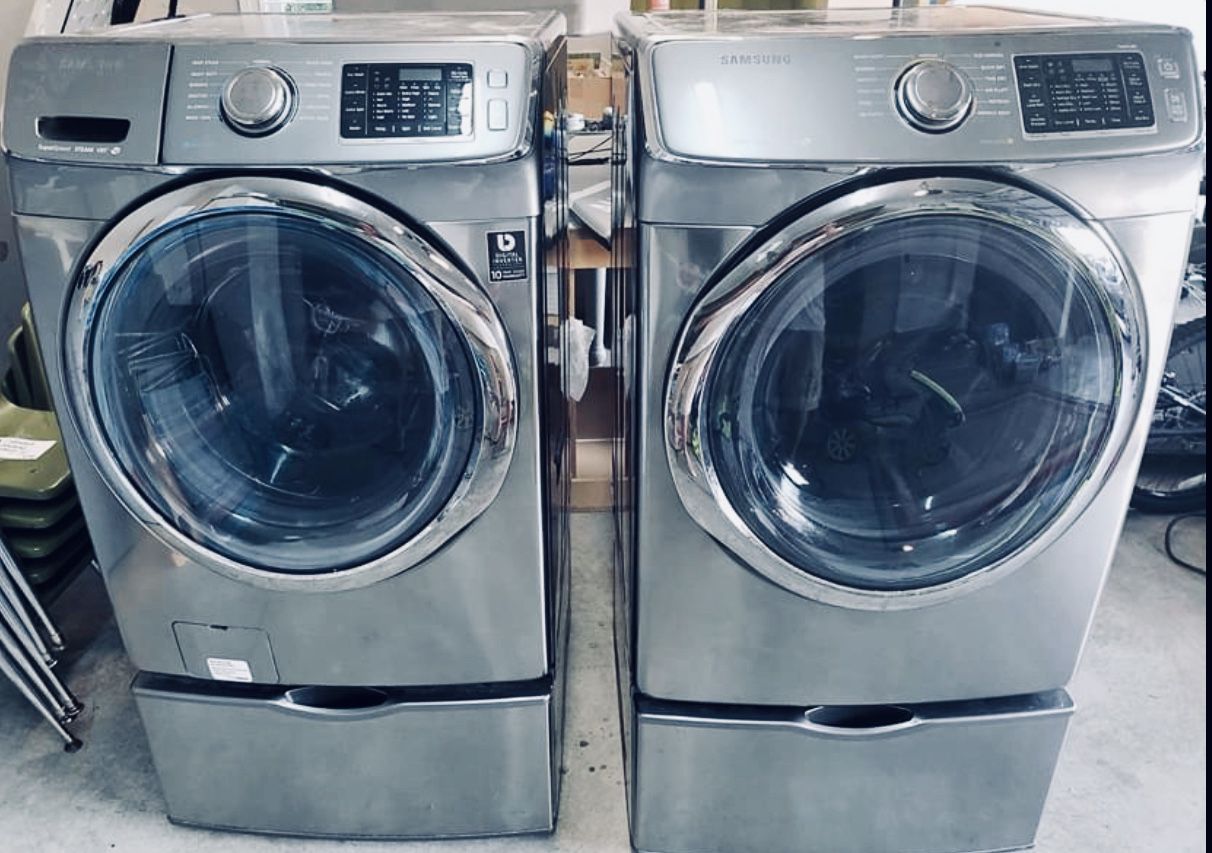 Samsung Washer and Dryer (frontloaders with pedestals)