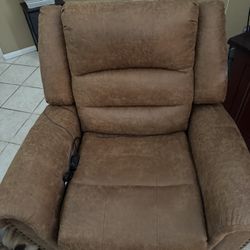 Orange-Brownish Sofa Recliner Massager