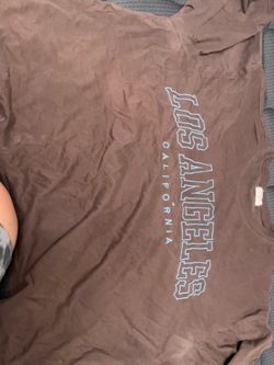 Los Angeles brown blue shirt