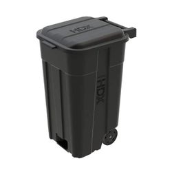 45 gal. Black Heavy Duty Outdoor HDX Trash Can