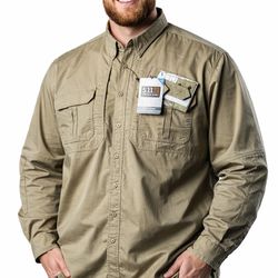 5.11 Tactical Taclite Pro Long Sleeve Shirt Men’s Khaki Patch Removed