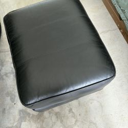Used solid wood accent chairs . Clean fabric seat. Great for office, bedroom, reading corner.chairs are 22 inches wide. Ottoman 25 x 21 15 1/2 high.