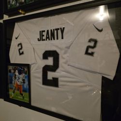 Ashton Jeanty Framed Signed Autographed Raiders Jersey