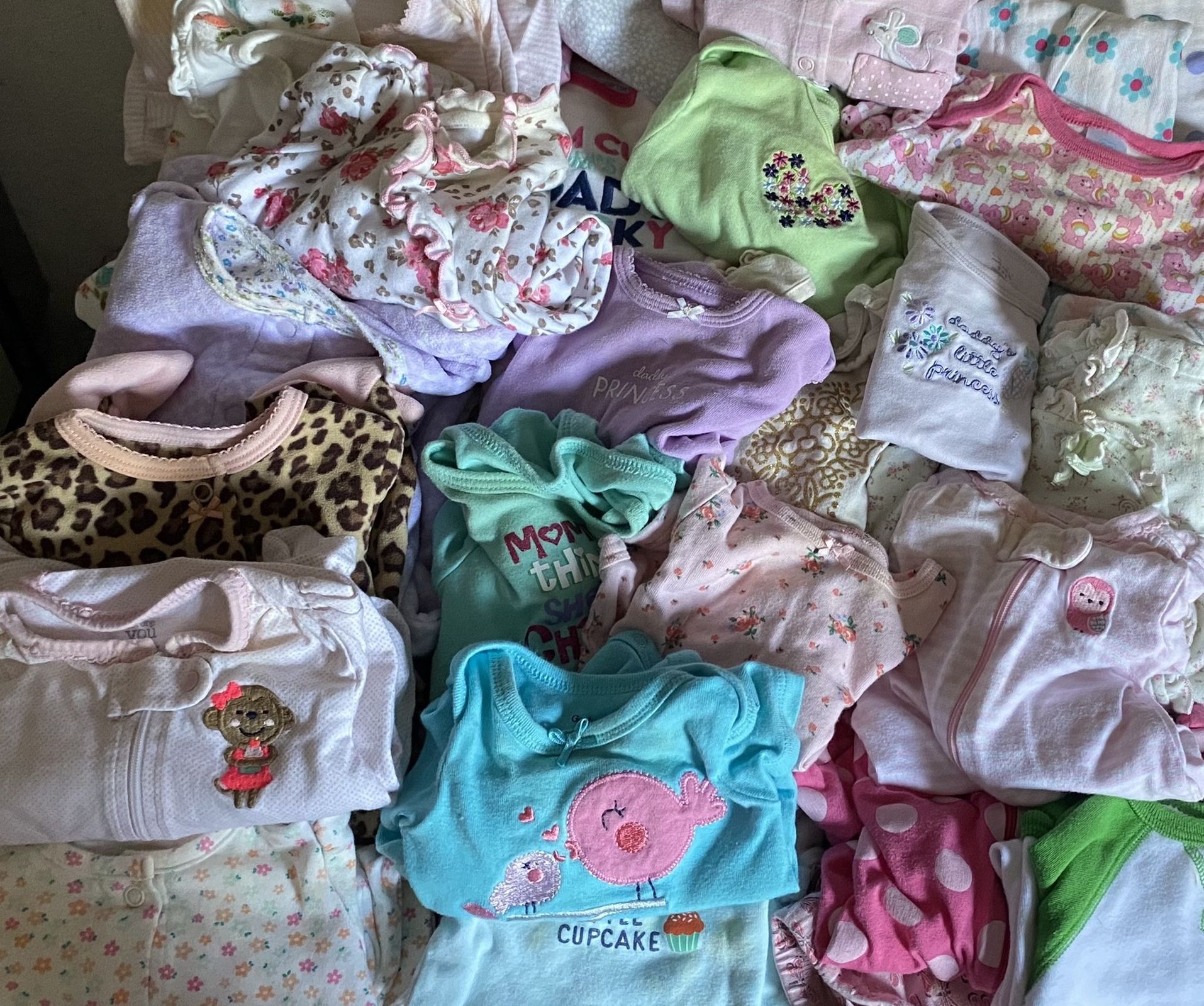 Girls Baby Clothes (stained)