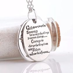 Tree Of Life Pendant Necklace With Serenity Bible Prayer